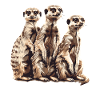 Trois suricates