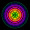 Rainbow concentric circles