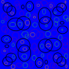 circles on blue background