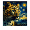 Amur Leopard Starry Night