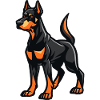Dobermann Hund Comic