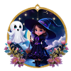 Little witch with big, bright eyes.