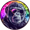 Cooler Gorilla mit Brille