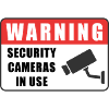 Warning CCTV Camera Badge Security Sign Icon