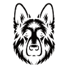 German Shepherd silhouette design