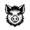 Little cute wild boar design
