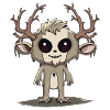 Mignon Kawaii Wendigo Cryptide Monstre