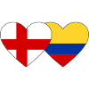 Angleterre Colombie Drapeau Coeur