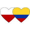Pologne Colombie Drapeau Coeur