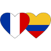 France Colombia Flag Heart
