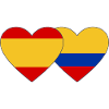 Espagne Colombie Drapeau Coeur