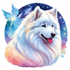 Samojed akvareller