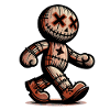 Voodoo dukke halloween kostume dekoration uhyggelig