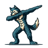 Dabbing Werewolf Funny Dabbing Design