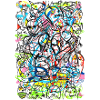 Cute creature graffiti art
