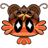 Shrimp with a bear's cap