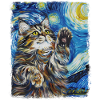 Persian Cat Starry Night Painting
