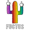 Fuctus Cactus Arc-en-ciel Drôle F-off