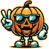 Pumpkin Peace Sign