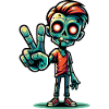 Zombie Peacezeichen