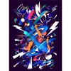 Blue neon thunder