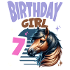 Cheval 7ème Anniversaire Fille Enfants