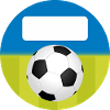 School Stickers Round - Football Blue Green