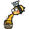 Kotzende Honigbiene
