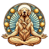 Golden Retriever Meditation Meditate Gift