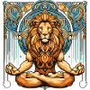 Lion Meditation Meditate Gift
