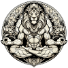 Lion Meditation Meditate Gift