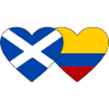 Ecosse Colombie Drapeau Coeur