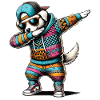 Chien de dabbing