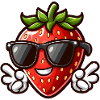 Coole Erdbeere Peace Fruchtig Sommerdesign