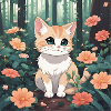 Cat in the forest