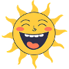 Lachende Sonne