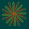 Geometric stylized flower