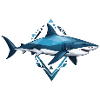 Requin Abstrait en Style Géométrique