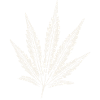 Cannabis leaf - WHITE
