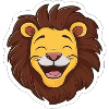 Mignon Lion Autocollant