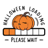 Kürbis Spruch Halloween Loading Please Wait