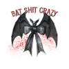 Chauve-souris merde fou mignon faux sang éclaboussures Halloween