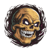 An amused skull