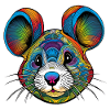 Portrait graphique d'une souris