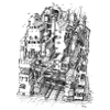 Industrial landscape ink art