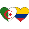 Algeria Colombia Flag Heart