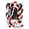 Red angel ink art