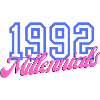 Retro 1992 Millennial Numeric Design