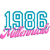 1986 Millennials Retro Numeric Design