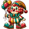 glada färger: din färgglada clown för ett gott humör